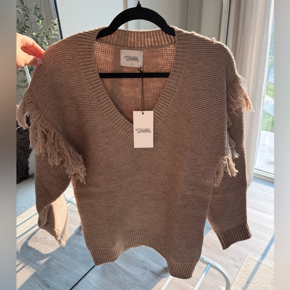 Stitches + Stripes sweater